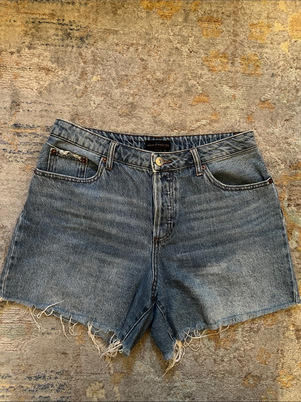 House of Harlow Classic Frayed Hem Denim Shorts - Blue women’s size 28